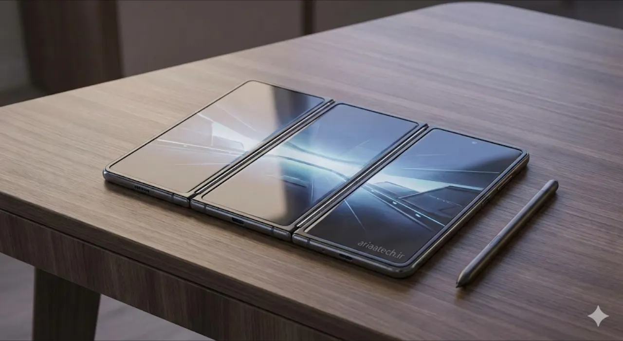 مقایسه طرح بازشوی گوشی Galaxy Z Trifold با مدل‌های تاشوی معمولی